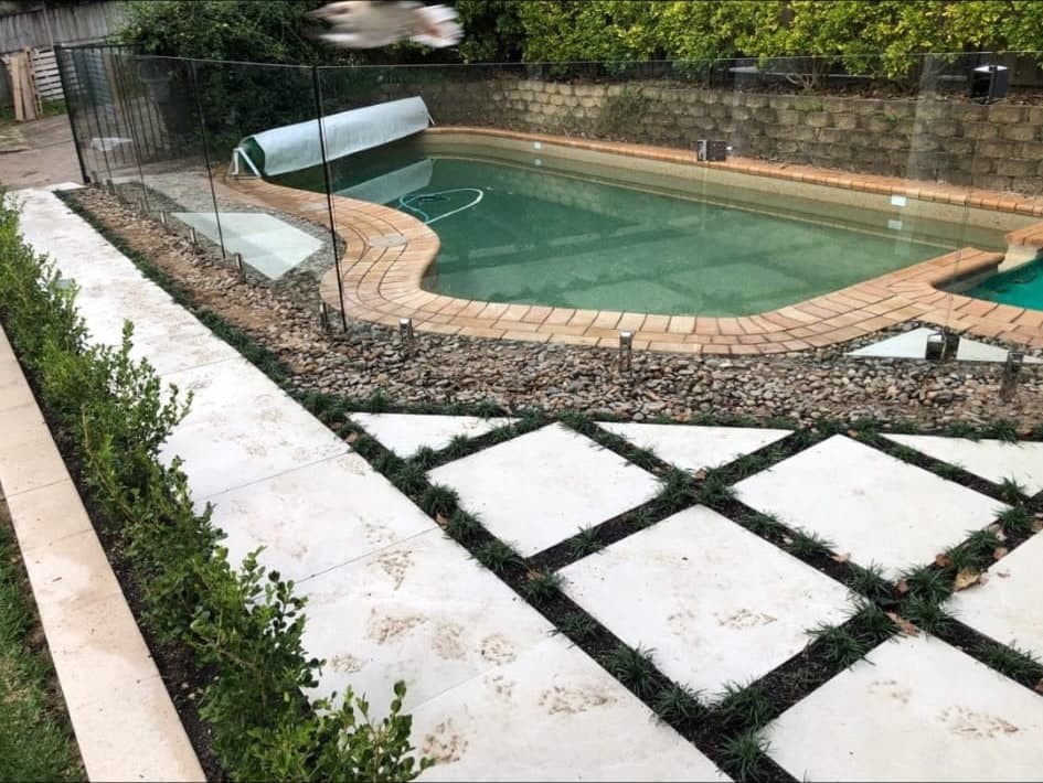 Artarmon paving, drainage and side garden bed