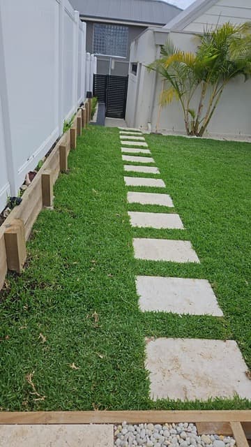 New lawn sections installed around the path network