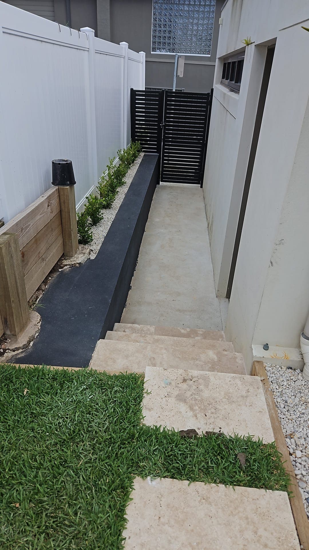 Finished paved paths through the Naremburn garden