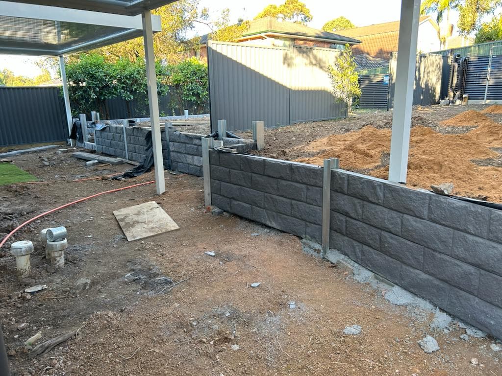 Yard graded and compacted for new turf