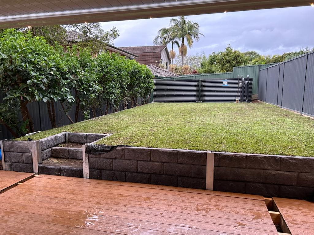 Ryde Sleeper Wall, Turf, and Edging