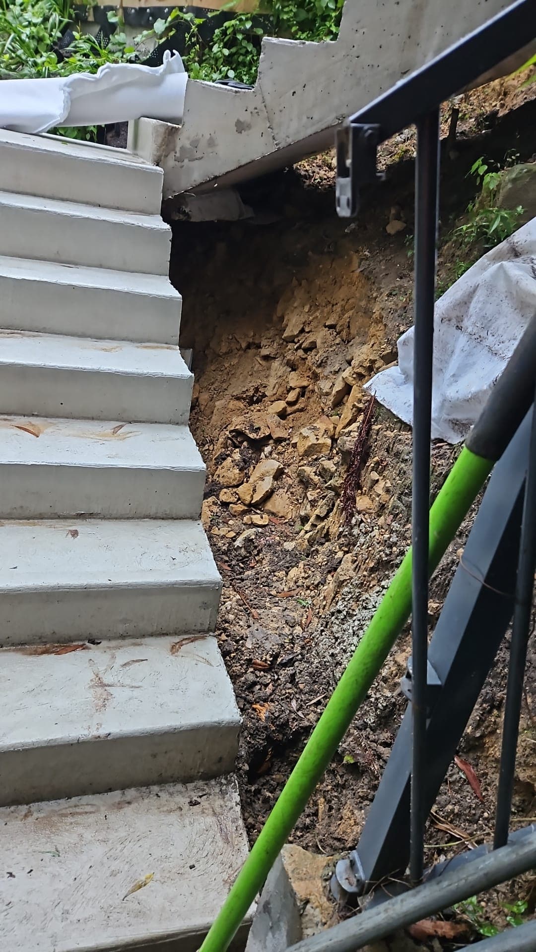 Wahroonga slope before retaining wall construction